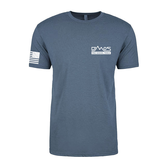 Unisex T-Shirt - DMOS Crossed Shovels Back with Flag on Sleeve